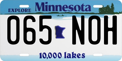 MN license plate 065NOH