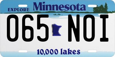 MN license plate 065NOI
