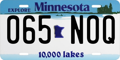 MN license plate 065NOQ