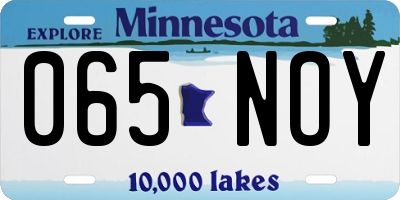 MN license plate 065NOY