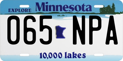 MN license plate 065NPA