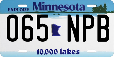 MN license plate 065NPB