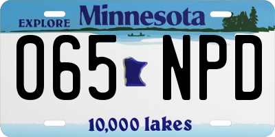 MN license plate 065NPD