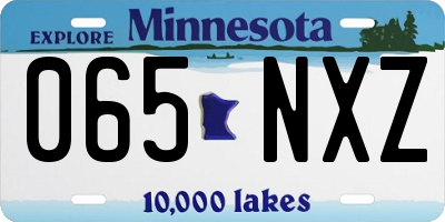 MN license plate 065NXZ