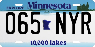 MN license plate 065NYR