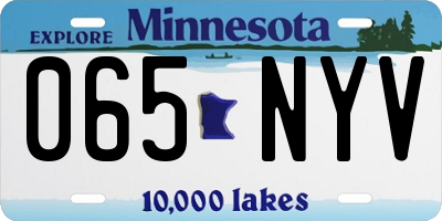 MN license plate 065NYV