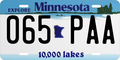 MN license plate 065PAA