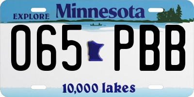 MN license plate 065PBB
