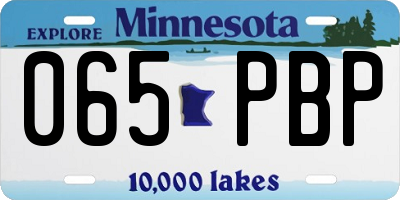 MN license plate 065PBP