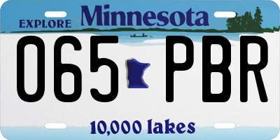 MN license plate 065PBR