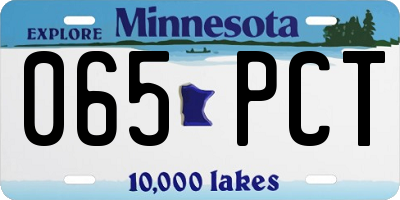 MN license plate 065PCT