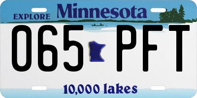 MN license plate 065PFT