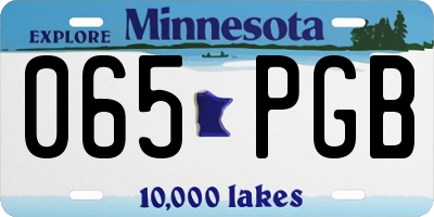 MN license plate 065PGB