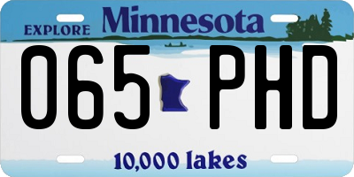 MN license plate 065PHD