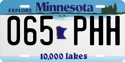 MN license plate 065PHH