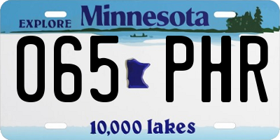 MN license plate 065PHR