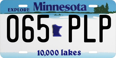 MN license plate 065PLP