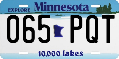 MN license plate 065PQT
