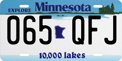 MN license plate 065QFJ