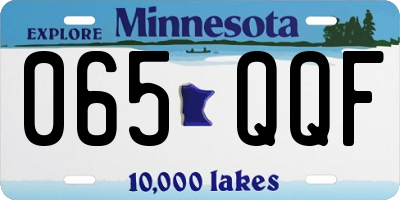 MN license plate 065QQF