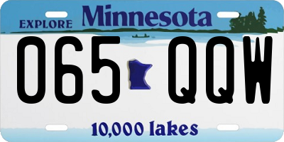 MN license plate 065QQW