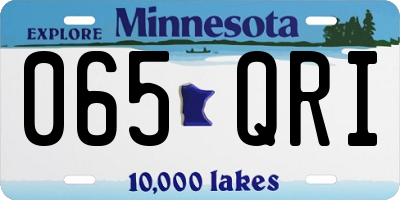 MN license plate 065QRI