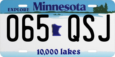 MN license plate 065QSJ