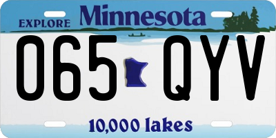 MN license plate 065QYV