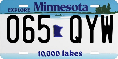 MN license plate 065QYW