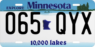 MN license plate 065QYX