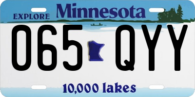 MN license plate 065QYY