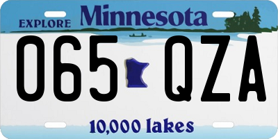 MN license plate 065QZA