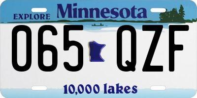 MN license plate 065QZF