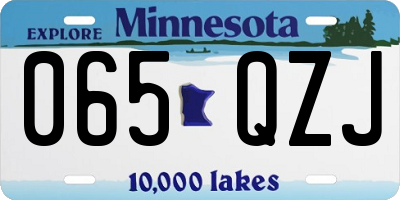 MN license plate 065QZJ