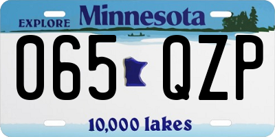 MN license plate 065QZP