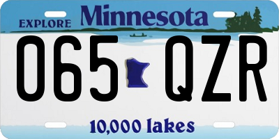 MN license plate 065QZR