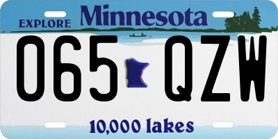 MN license plate 065QZW