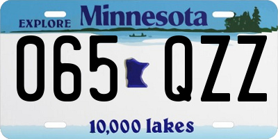 MN license plate 065QZZ