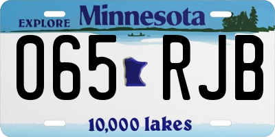 MN license plate 065RJB