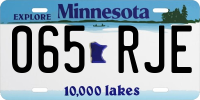 MN license plate 065RJE