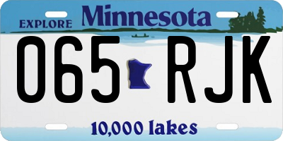 MN license plate 065RJK