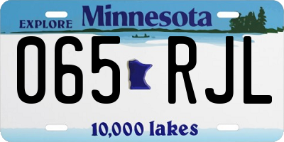 MN license plate 065RJL