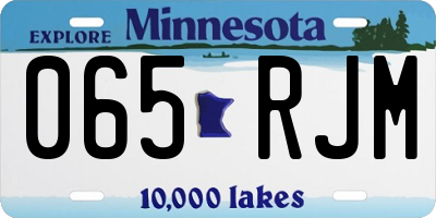 MN license plate 065RJM