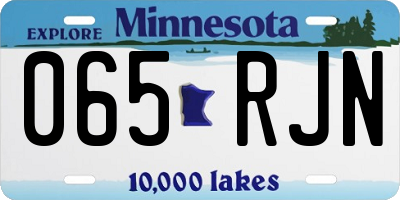 MN license plate 065RJN