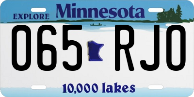 MN license plate 065RJO
