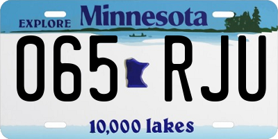 MN license plate 065RJU