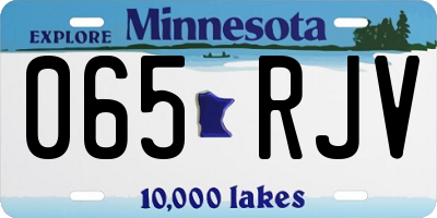 MN license plate 065RJV