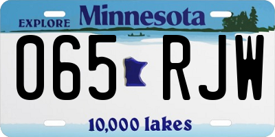 MN license plate 065RJW