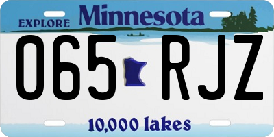 MN license plate 065RJZ