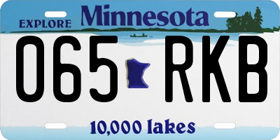 MN license plate 065RKB
